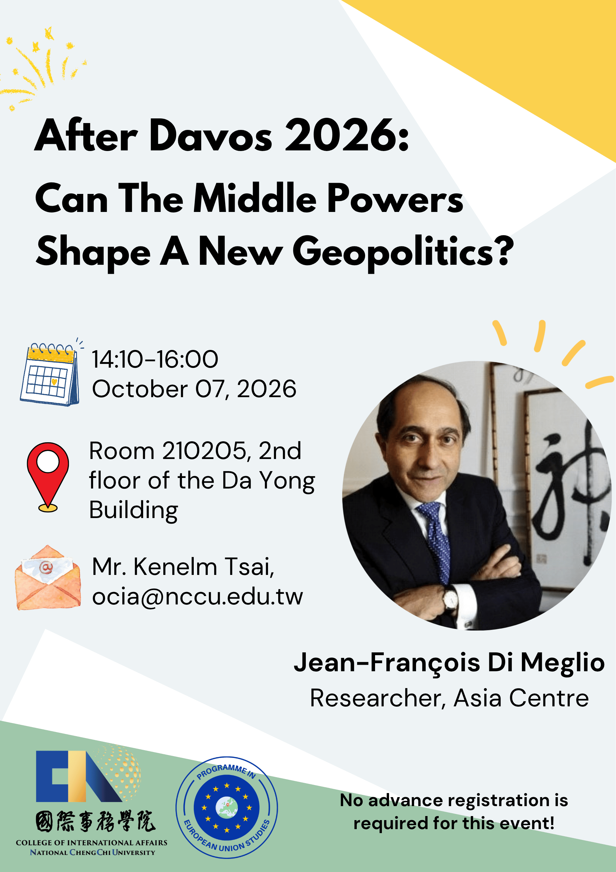 【Lecture】After Davos 2026: Can The Middle Powers Shape A New Geopolitics?