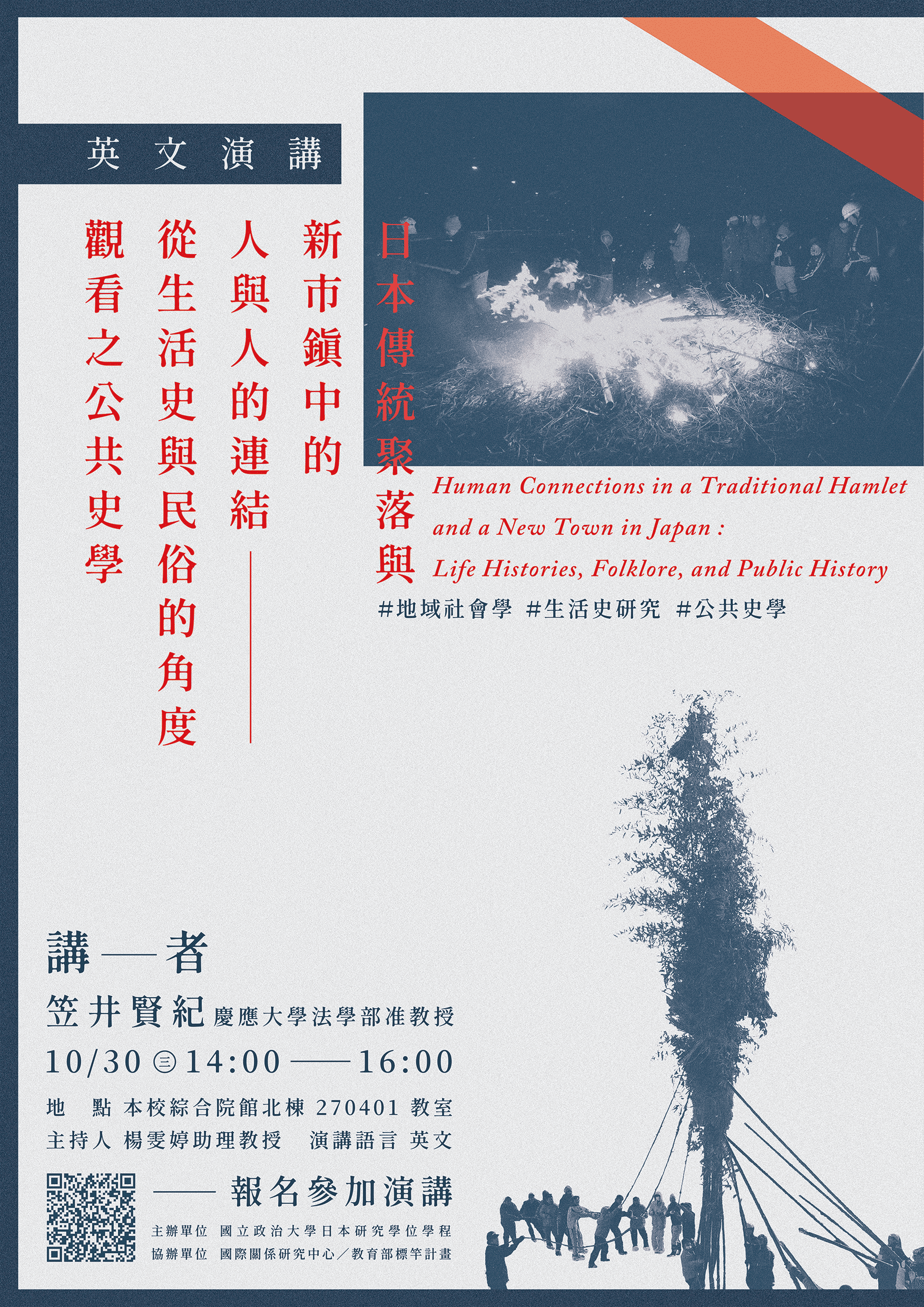 Special lecture from Prof. Kasai Yoshinori: Human Connections in a Traditional Hamlet and a New Town in Japan: Life Histories, Folklore, and Public History